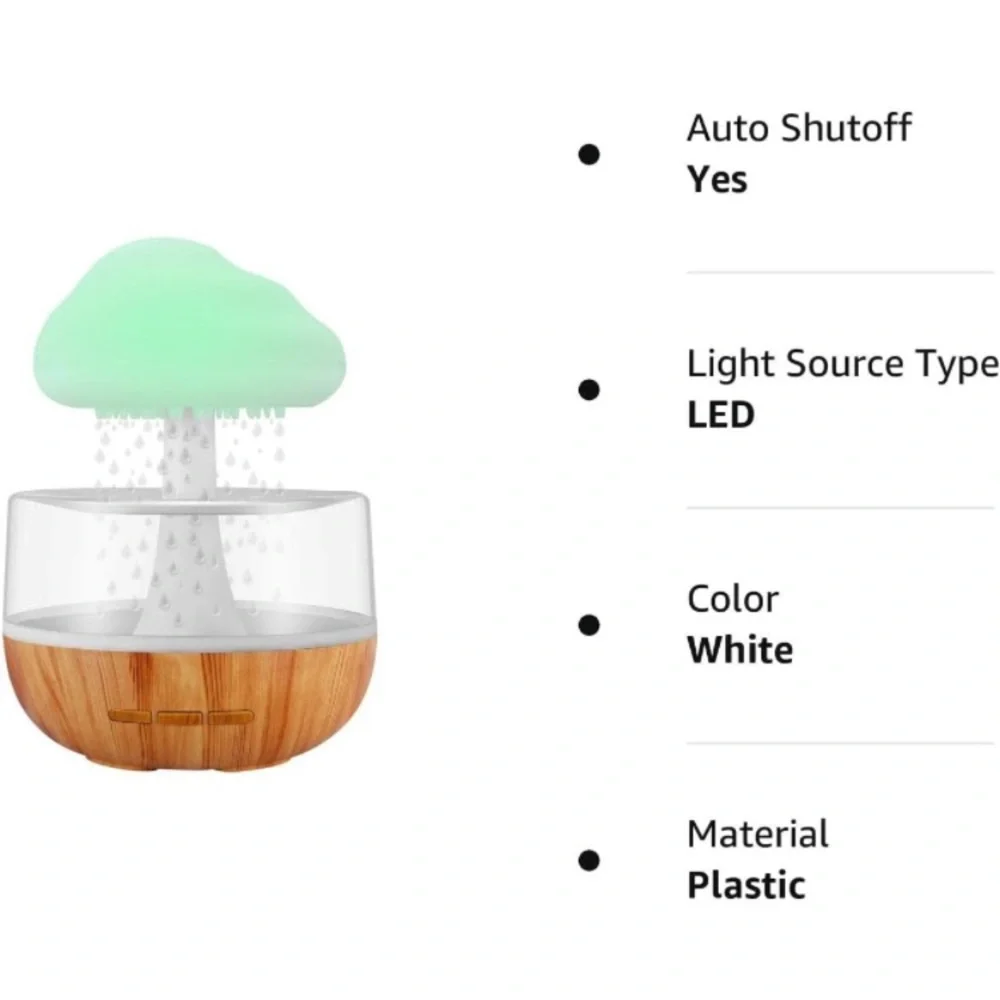 Weljoy Rain Cloud Night Light/Diffuser